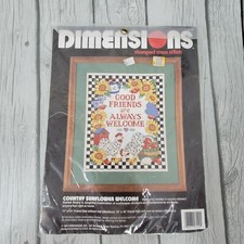 Dimensions Country Sunflower Welcome Stamped Cross Stitch 3140