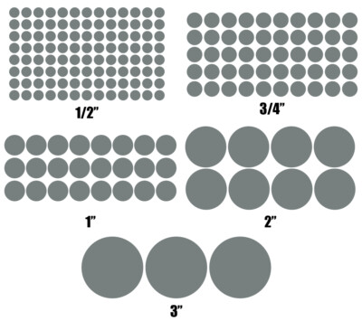 Polka dot stickers! Permanent outdoor glossy vinyl decals - Pick size and color!