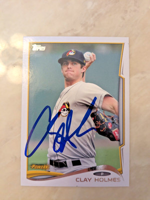CLAY HOLMES SIGNED AUTOGRAPHED 2014 PRO DEBUT #215 METS YANKEES ALL STAR