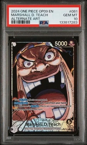 One Piece English - PSA 10 GEM MINT - OP09-081 Leader Marshall D. Teach Alt Art