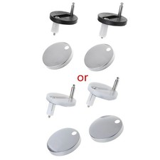 2Pcs Toilet Seat Hinges Mountings Replacement Hinge Fittings Screws For Toilet