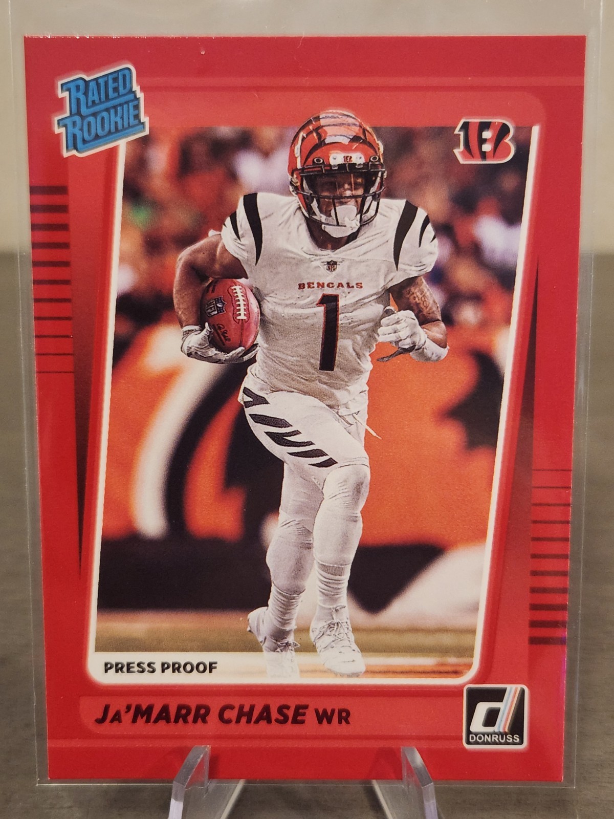 2021 Donruss JA'MARR CHASE RATED ROOKIE RED PRESS PROOF SP #262 **SHIPS GROUND**