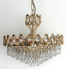 Hochwertige Joska Bodenmais Messing Bleikristall Kronleuchter, Lüster 6 Flammig