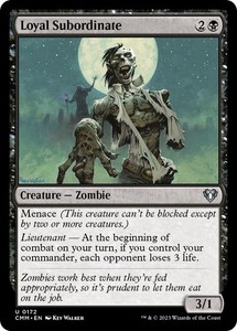Loyal Subordinate 172 Uncommon Commander Masters