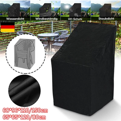 TANBURO Abdeckung Abdeckhaube Stapelstühle Gartenmöbel Wasserdicht Schutzhülle Stuhl NEU