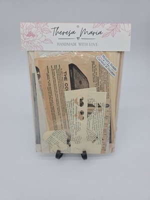 Handmade Scrap Paper Junk Journals Mixed Media Bundle Less Then 12'' Scap Large