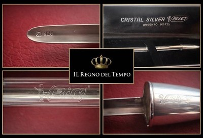 BIC Kugelschreiber Cristal Silver Iconisches Design Silber 925 Spezialausgabe