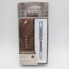 2008 Cross Stratford Ballpoint Pen Chrome W / Chrome Trim  New Sealed Pack 