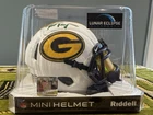 Brett Favre Signed Lunar Mini Helmet With Green Ink Yellow Visor Radtke Cert