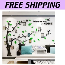 Tropical 3D Tree Wall Sticker - Customizable Family Photo Display Murals