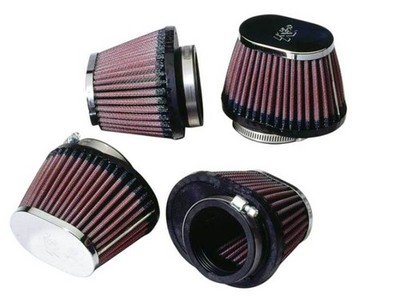 K&N RC 0984 Universal Oval Clamp On Air Filter (2.125  Flange, 4 ×3  Base, 2.75 