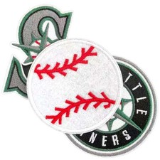 3Psc Seattle Fans' Favorite Baseball Iron On Patches, for Jacket Backpack Jea...