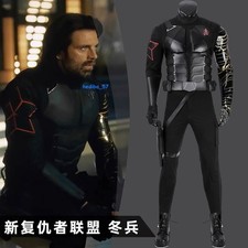 The Avengers Winter Soldier Bucky Barnes Cosplay Costume Outfit for Men Hallowe