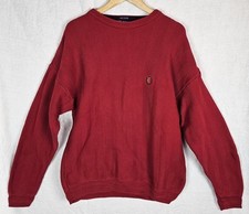 Vintage 90s Chaps Ralph Lauren Mens XL Sweater Red Emblem Crest Hand Framed