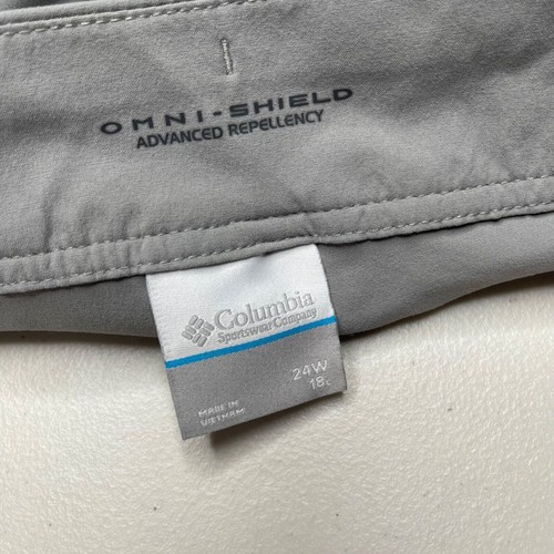 Columbia Capri Pants Womens 24W x 18L Anytime Omni-shield UPF 50 Hiking Gray - Foto 11 di 13