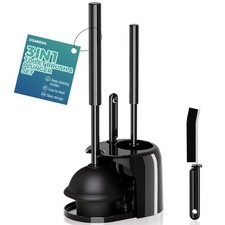 3 in 1 Toilet Brush and Plunger Set with Crevice Cleaning Brush Toilet Plunger