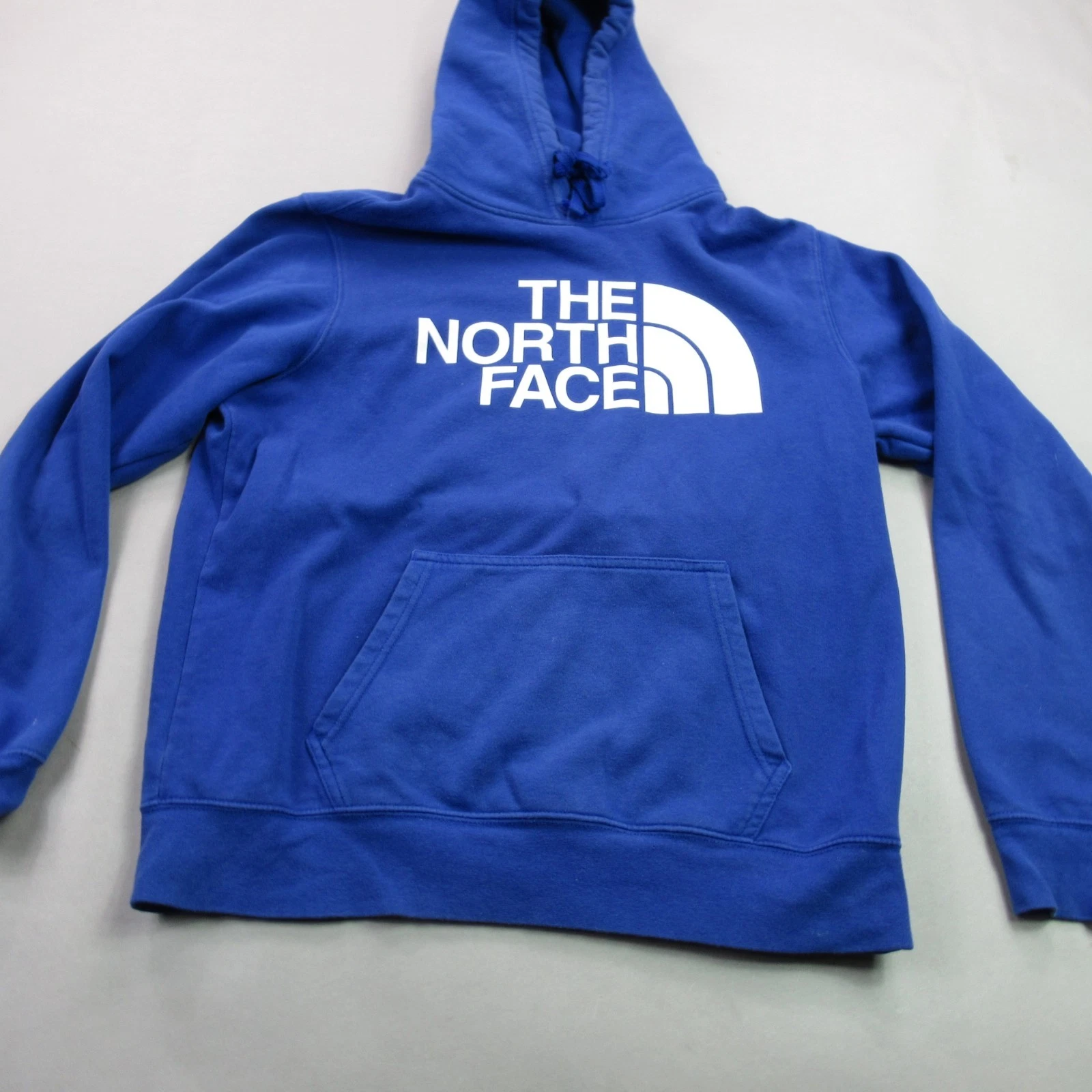 North Face Hoodie Mens Medium Long Sleeve Hooded Pullover Blue Outdoor