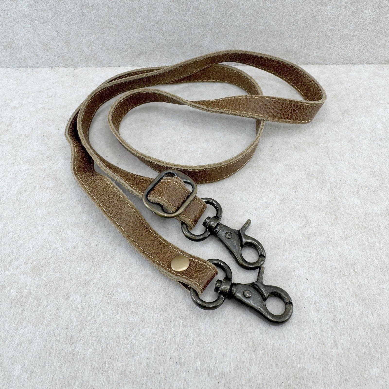 Brown Leather Adjustable Bag Strap Crossbody Repl… - image 1