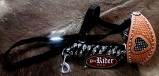Noseband Tack Bronc Leather Horse Halter Tiedown Lead Rope 280260