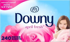 Downy Fabric Softener Dryer Sheets, April Fresh, 240 count