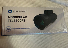 Starscope Monocular Telescope 10X Adjustable Magnification New Factory Sealed