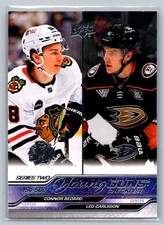2023-24 Upper Deck #500 Young Guns Checklist (Connor Bedard / Leo Carlsson)