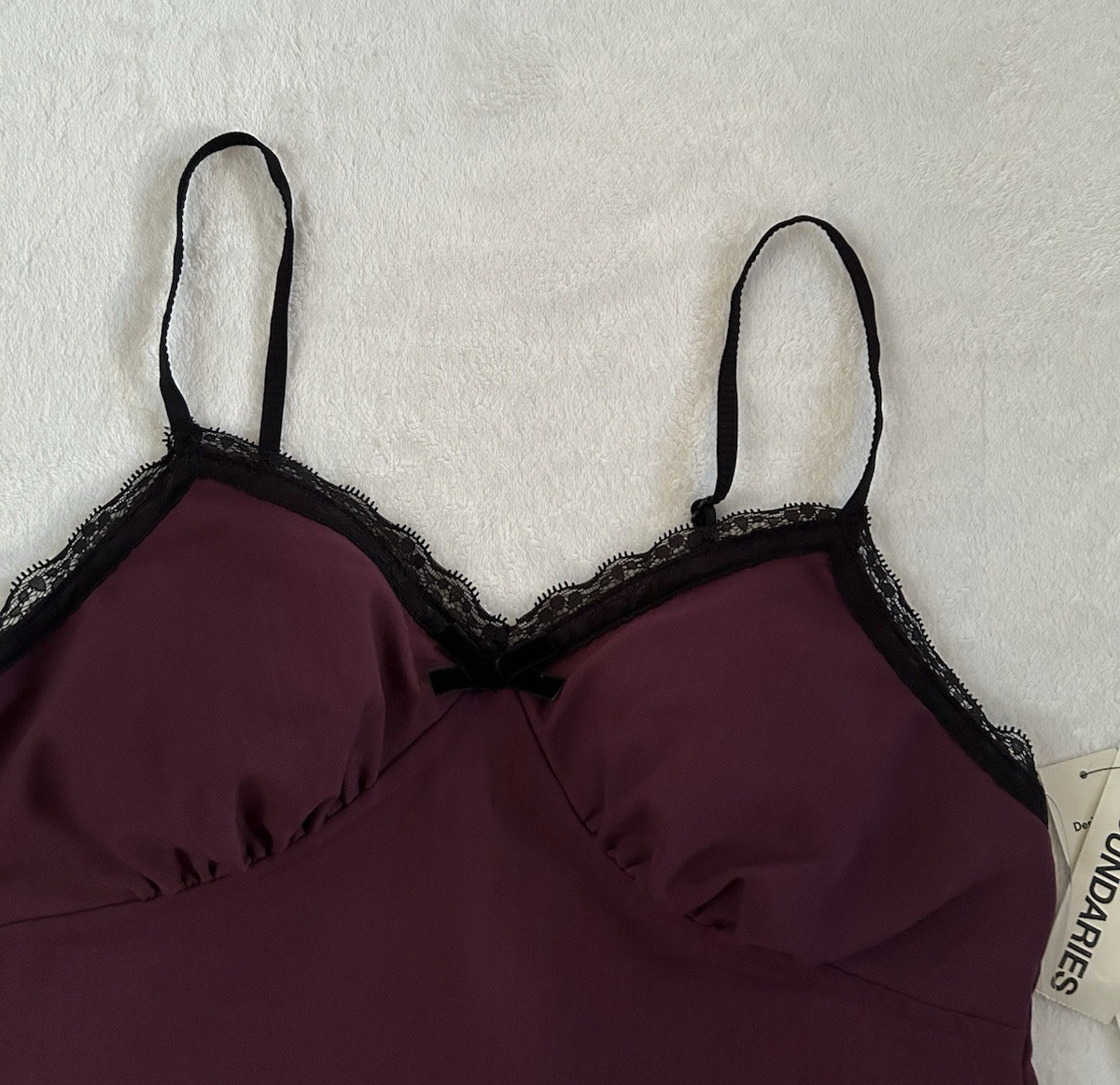 No Boundaries Sweetheart Dark Cherry Semi Cropped Tank Top L (12-14) Chest 35"