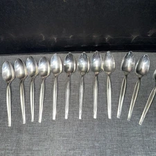 12 Grapefruit Spoons Wm Rogers Mfg Co Serrated Edge Lot USA