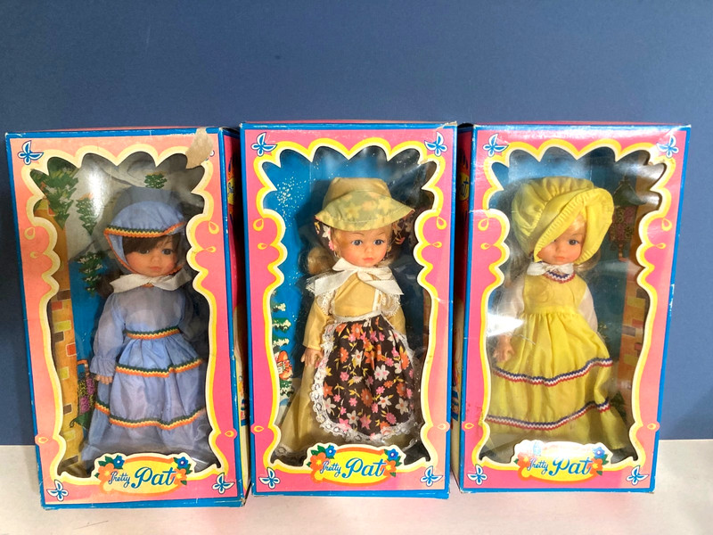 Vintage Pretty Pat 11" Doll - Set of 3 - Original Boxes
