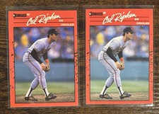 2 CARDS: 1 w UNIQUE ERRORS: fish eggs + more ‘90 Donruss Cal Ripken Jr. #96 MINT
