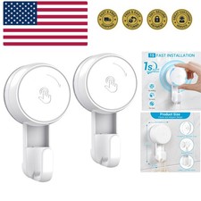 Heavy Duty Waterproof Shower Hooks 2 Pack - Suction Hook, No Drill Damage-Fre...