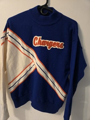 Chargers Cheerleader Sweater Blue White Orange Unisex Nice Condition