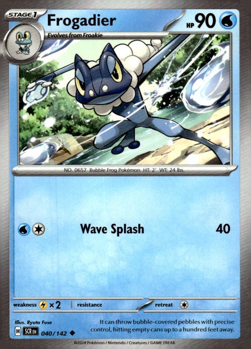 Frogadier 40/142 Uncommon Stellar Crown Pokemon Near Mint