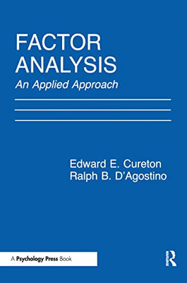 Factor Analysis: an Applied Approach -  NEW Edward E. Curet 1993