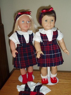 Handmade School Uniforms that fit American Girl, Our Generation, etc, 18'' Dolls