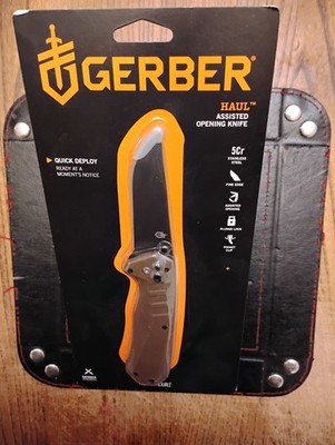 Gerber Haul Folding Knife 3.5'' 5CR15MOV SS Blade GFN Handle Assisted Opening 