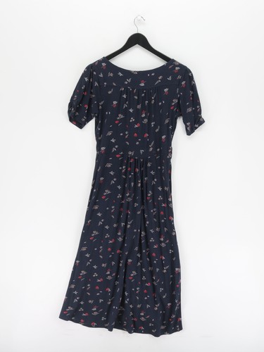 Monsoon Damen Maxikleid UK 10 Blau Baumwolle mit Leinen, Viskose Maxi - Bild 2 von 6