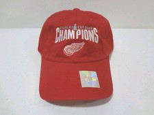 2008 NHL Stanley Cup Champs Detroit Red Wings Strapback Cap Hat V41 NEW NWOT