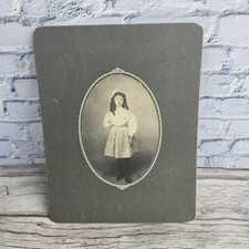 Antique Victorian Cabinet Card Photo - Unknown Young Girl Portrait - Early 1900s