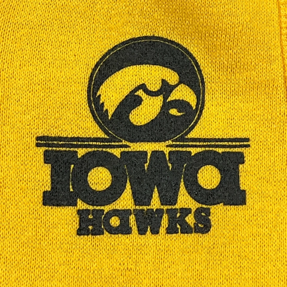 VTG Iowa Hawkeyes Vest Toddler 2T Yellow Full Zip Sleeveless Fleece USA Made - Image 2 of 4