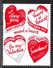 HICK GIRL-MINT U.S. STEMPEL KOPCIUSZKA 1953 WALENTYNKOWA PRZYSTAŃ SERCA E841