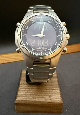 Pulsar Men's Dual Time Digital Analogue Stainless Steel Bracelet Watch PM7009X1