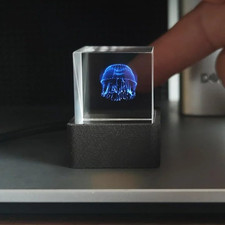 Holacube Wifi Holographic Crystal 3D Photo Display, Smart Weather Station