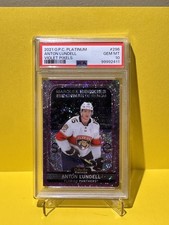 2021 UPPER DECK OPC PLATINUM #296 ANTON LUNDELL VIOLET PIXELS #/299 POP 1 PSA10