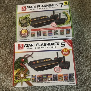 Atari Flashback 7 & 5 Classic Game Console 101 Built in Games OPEN BOX & 92 game