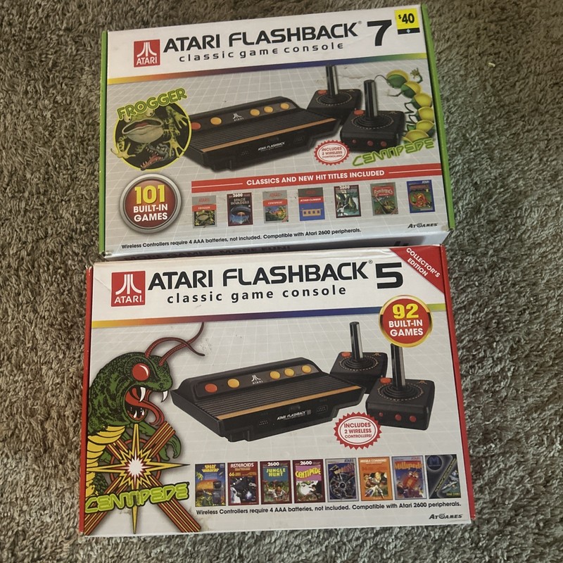 Atari Flashback 7 & 5 Classic Game Console 101 Built in Games OPEN BOX & 92 game