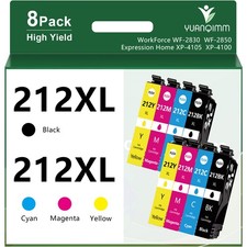 T212 212XL Ink Cartridges Compatible for Epson Workforce XP-4100 4105 WF-2830