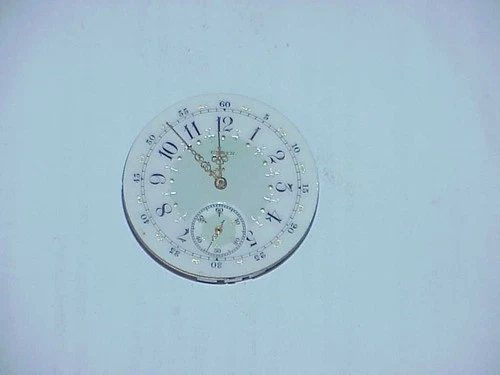 Vintage Elgin 17 Jewels Mens Fancy Dial Pocket Watch Movement That Needs Repair