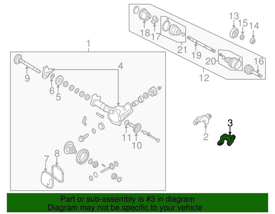 Cojín de montaje de montaje de diferencial genuino Nissan Pathfinder 54720-0W002 Foto 3 de 3