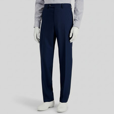  126 Nautica Men's Blue Birdseye Modern-Fit Bi-Stretch Suit Pants Size 47W 32L